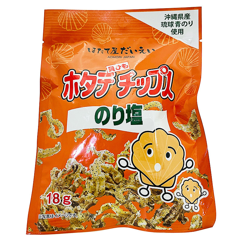ホタテ貝ひもチップス のり塩